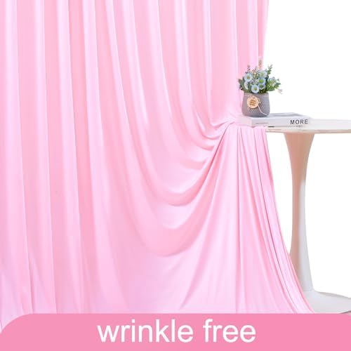 10x10 Pink Blue Backdrop Curtains for Gender Reveal Boy or Girl Parties Wrinkle Free Photo Curtains Backdrop Drapes Fabric Decoration for Birthday Party Baby Shower 5ft x 10ft,2 Panels