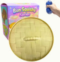 Stress Relief Squishy, Dark Blue Bun Slow Rising Squishies with Steamer Box