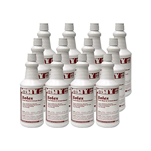 MISTY Bolex Toilet Bowl Cleaner and Urinal Cleaner- 32 oz (Case of 12) - 1038799 - Concentrated Formula to Give a Powerful Cleaning for Pristine Bathrooms Every Time