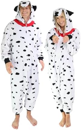 Funziez! Adult Onesie Halloween Costume Animal Dinosaur Shark Unisex Plush One Piece Cosplay Suit for Adults, Men and Women
