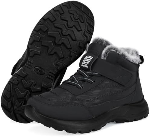 SHIBEVER Snow Boots Women Warm: Winter Fur Lined Ankle Booties