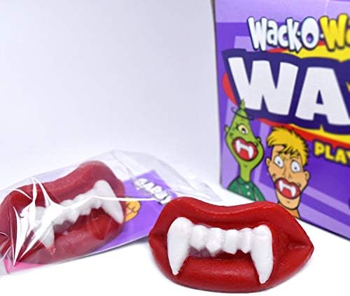 Wack-O-Wax Fangs Cherry Candy Halloween Toy, 24 Count Box
