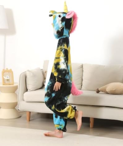 Animal Onesie Pajamas for Kids, Soft Flannel Halloween Cosplay Costume for Boys Girls