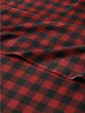 Christmas Sheet Set, Buffalo Plaid, Holiday Xmas Bedding Set - Cal King