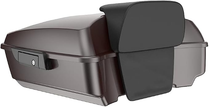 Advanblack Road Glide Tour Trunk Pack Sumatra Brown Chopped Tour Trunk Pack Backrest Pad for '97-'25 Harley Touring Road King Street Glide Electra Glide CVO models