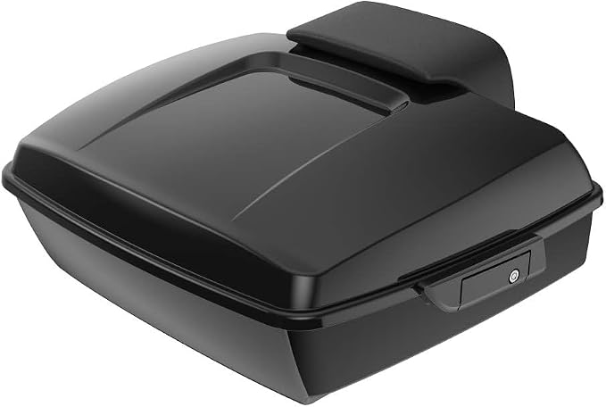 Advanblack Road Glide Tour Trunk Pack Black Tempest Chopped Tour Trunk Pack Backrest Pad for '97-'25 Harley Touring Road King Street Glide Electra Glide CVO models