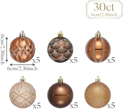 Valery Madelyn 30ct Christmas Tree Decorations Ball Ornaments 2.36 Inches