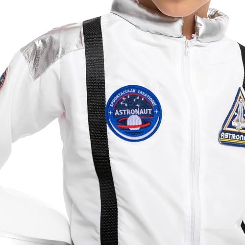 Spooktacular Creations Halloween Astronaut Costume for Kids, Unisex Astronaut Outfit, Toddler Pilot Jumpsuit for Themed Party
