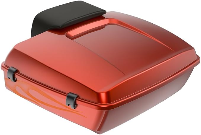Advanblack 2025 RG Tour Trunk Pack Whiskey Firestorm Chopped Tour Trunk Pack Backrest Pad for '97-'25 Harley Touring Road King Street Glide Electra Glide CVO models
