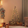 Metal Christmas Tree, Modern DIY Holiday Decor, Black, 49.2 in