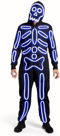 Tipsy Elves Men's Halloween Skeleton Costume Hooded Jumpsuit Adult Onesie