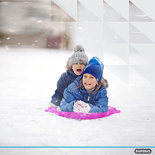 Superio Round Saucer Snow Sleds for Kids and Adult, Spiral Toddler Sled 26" Avalanche Circle Jet Sled for Toddlers Age Plastic Sledding Disc, Winter Snow Toys Fun for Kids and Adults, 1-Pack