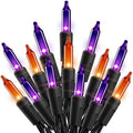 Minetom Halloween String Lights Orange & Purple 100 Count 20 Feet