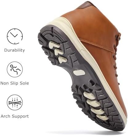 CARENURSE Mens Lightweight Hiking Boots Waterproof Mid Ankle Work Casual Hiker Trekking Outdoor Boots Anti Slip Hiking Shoes