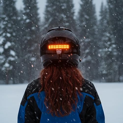 BITEHARDER Snowmobile Helmet Safety Light, Amber