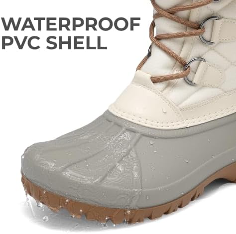 DREAM PAIRS Women's Mid Calf Winter Snow Boots