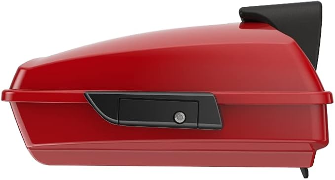 Advanblack Road Glide Tour Trunk Pack Billiard Red Razor Tour Trunk Pack Backrest Pad for '97-'25 Harley Touring Road King Street Glide Electra Glide CVO models