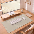 Leather Desk Pad Protector, 31.5" x 12", Eggshell Desk Mat