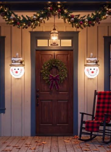 Brightown EVA Xmas Porch Light Covers, Christmas Decor for Garage & Porch