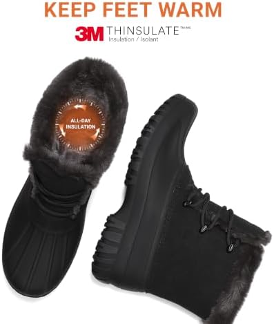 DREAM PAIRS Women's Winter Duck Snow Boots