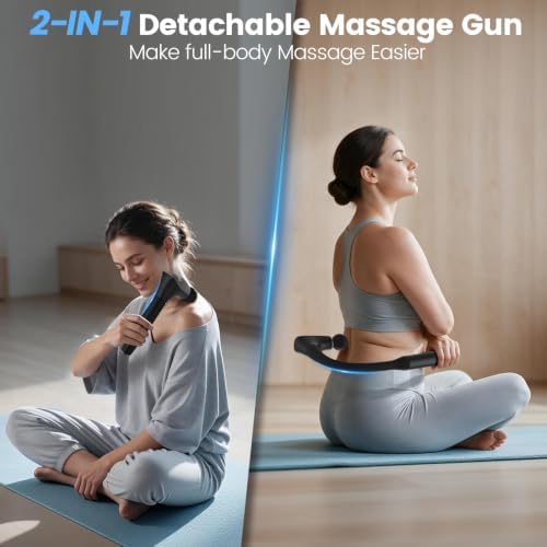 2-in-1 Detachable Muscle Massage Gun Deep Tissue with Extension Handle