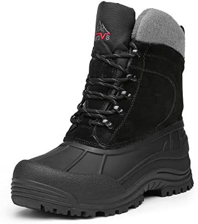 NORTIV 8 Men's Insulated Waterproof Winter Snow Boots TERREY