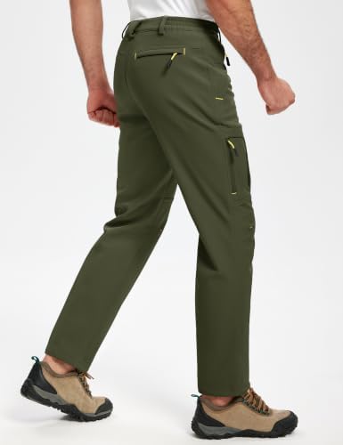 MAGCOMSEN Men's Ski Snow Pants Waterproof Fleece Lined Winter Hiking Pants