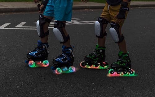 MammyGol Adjustable Inline Skates for Kids Boys Girls Youth Blades Roller Skates with Light up Wheels Ages 4-16