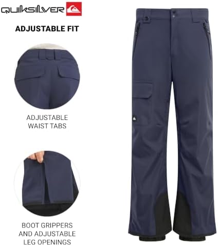 Quiksilver Men's Water Resistant Winter Insulated Snow Pants