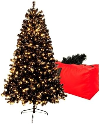 4ft Black Prelit Artificial Christmas Tree,Arbol de Navidad Fake Xmas Tree