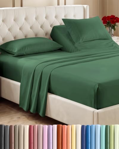 Flex Top Split Head King 4 Piece Sheet Set - Soft & Cooling - Emerald Green