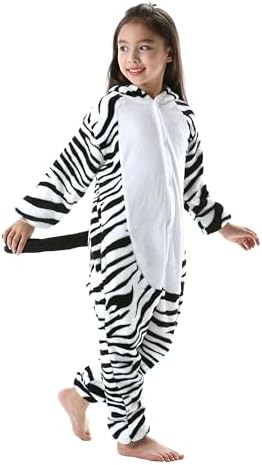 Animal Onesie Pajamas for Kids, Soft Flannel Halloween Cosplay Costume for Boys Girls