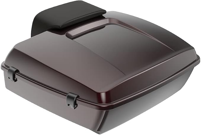 Advanblack Road Glide Tour Trunk Pack Midnight Crimson Chopped Tour Trunk Pack Backrest Pad for '97-'25 Harley Touring Road King Street Glide Electra Glide CVO models