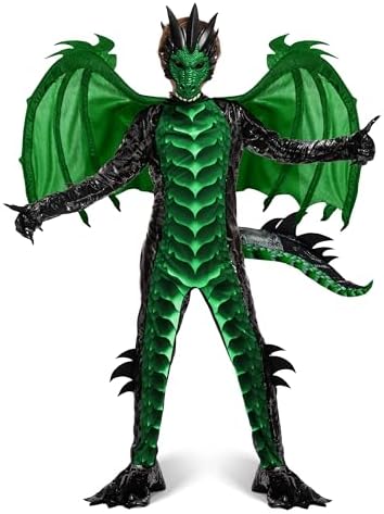 Spooktacular Creations Halloween Kid Dragon Costume, Boys Dragon Wings, Tail and Mask Set for Halloween Dress Up