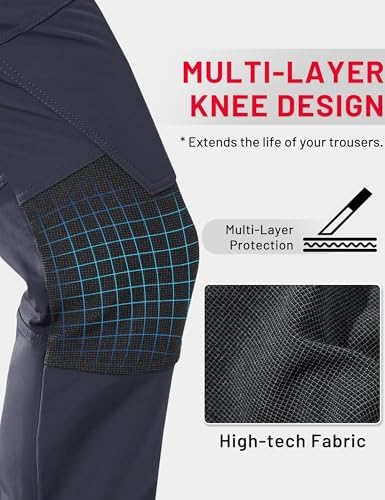 MAGCOMSEN Men's Snow Ski Winter Pants Waterproof Hiking Fleece Lined Pants