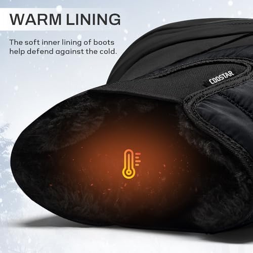 Coostar Snow Boots for Men Waterproof Winter Boots with Arch Support Lightweight Outdoor Casual Boot
