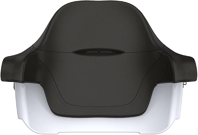 Advanblack Road Glide Tour Trunk Pack Crushed Ice Pearl King Tour Trunk Pack Luggage +Wrap-Around Backrest Pad for '97-'25 Harley Touring Road King Street Glide Electra Glide CVO models