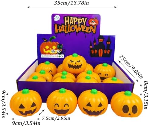 Halloween Pumpkin Squishy 12pc - Squishy Stress Relief