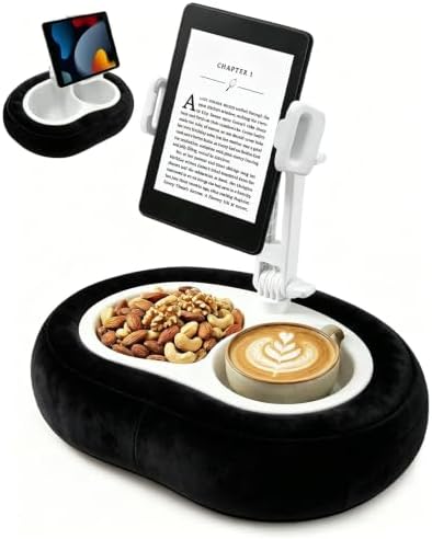 Miledi Tablet Pillow Stand for Bed with 360° Rotating Holder, Black