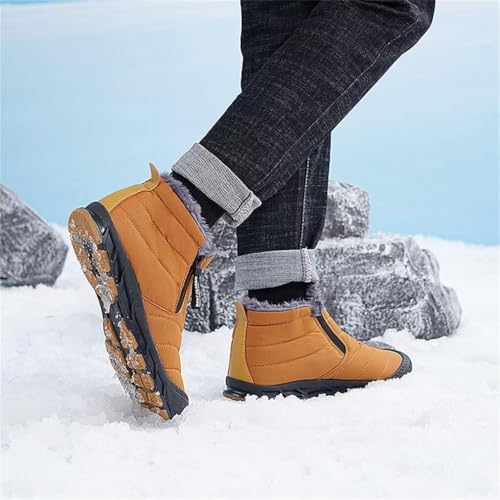 Jakcuz Women Snow Boots Water-resistant Side Zipper
