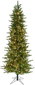 Fraser Hill Farm 6.5-Ft. Carmel Pine Slim Christmas Tree with White LED