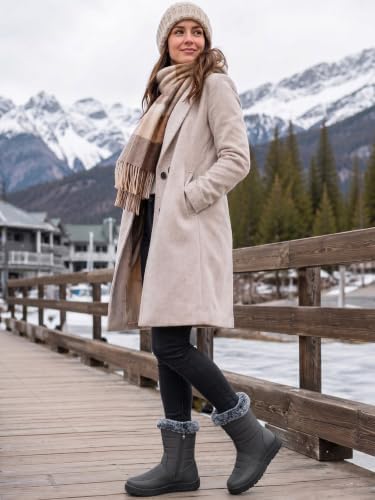 SHIBEVER Women Winter Snow Boots: Waterproof Fur Insulated Warm Ankle Boot