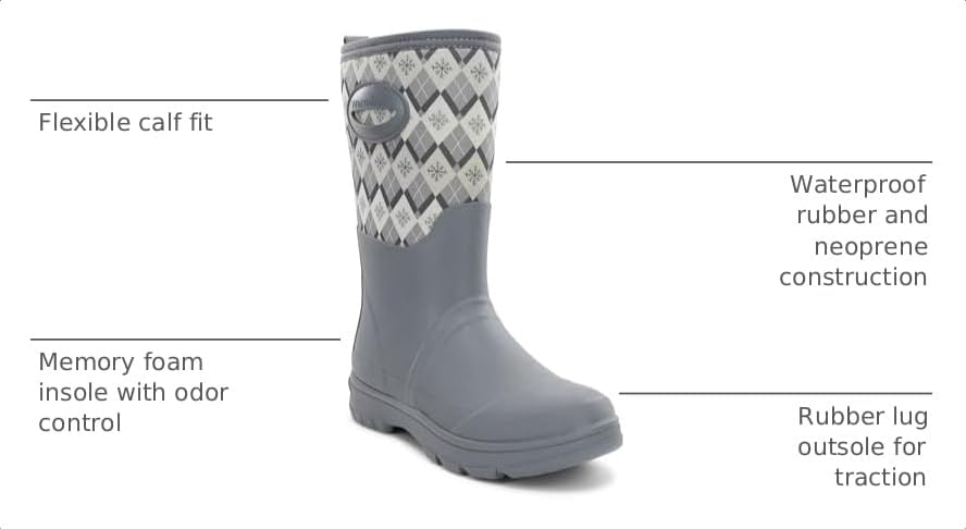 Western Chief Women's Waterproof Insulated Neoprene Mid Cold Weather Boot