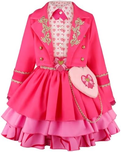 Kids Royal Princess Costume Girls Halloween Birthday Outfit Dress Up Set