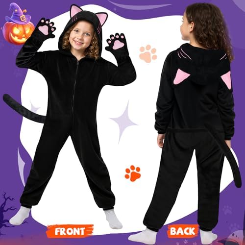 Halloween Cat Costume for Girls - Animal Costume Dress Up Gifts for Kids