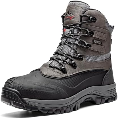 NORTIV 8 Men's Insulated Waterproof Winter Snow Boots