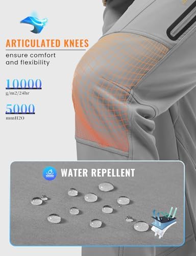 Rdruko Men's Snow Pants Waterproof Ski Pants Insulated Trousers