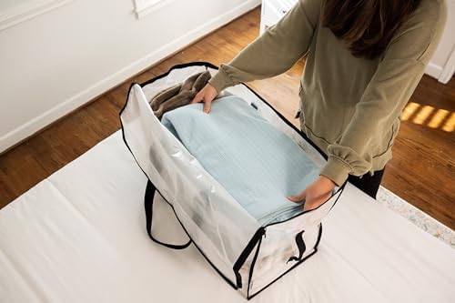 ClearSpace Heavy Duty Moving Bags or Storage Bins with Lids, Clear, 2 Pack