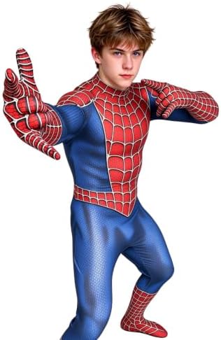 Adult Men Hallowee Cosplay Costumen Stretch Spandex with Hidden Zippers