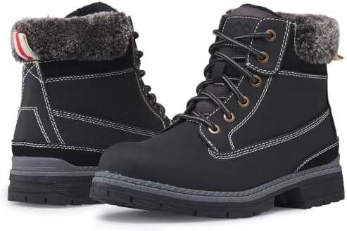 COTTIMO Womens Snow Hiking Winter Boots Casual Fur Lined Fashion Boots